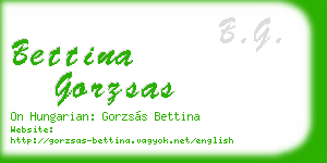 bettina gorzsas business card